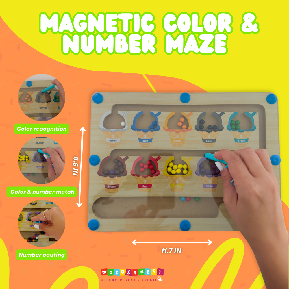 MAGNETIC COLOR & NUMBER MAZE